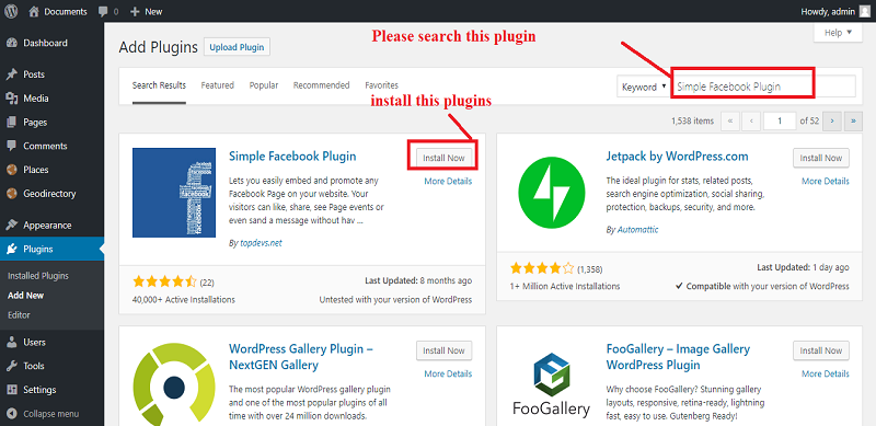 Simple Facebook Plugin Simple Facebook Plugin