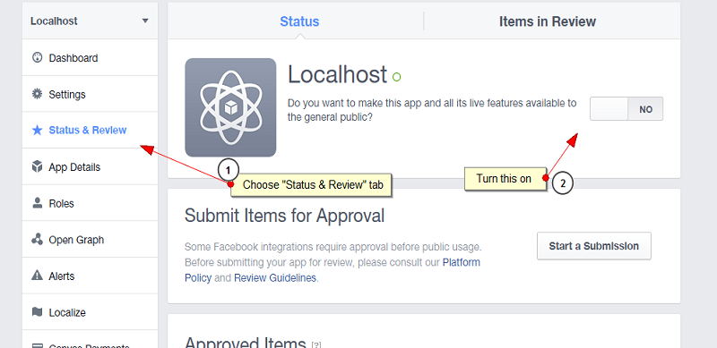 Status & Review tab Status & Review tab
