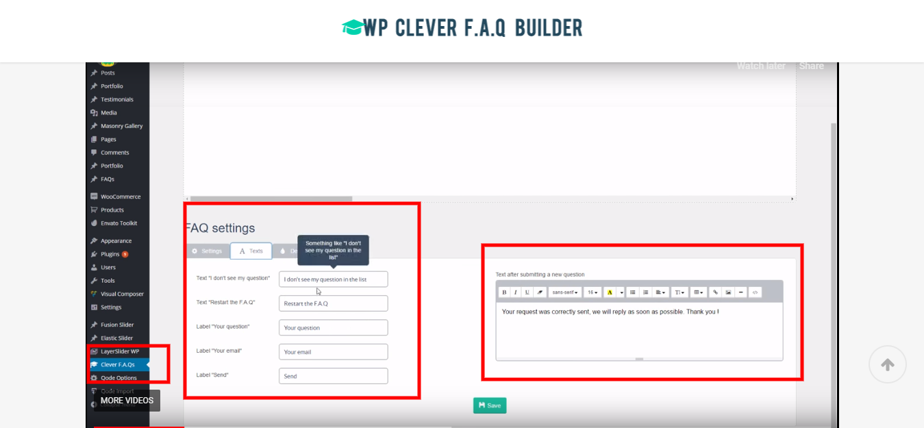WP Clever FAQ Builder Setup
