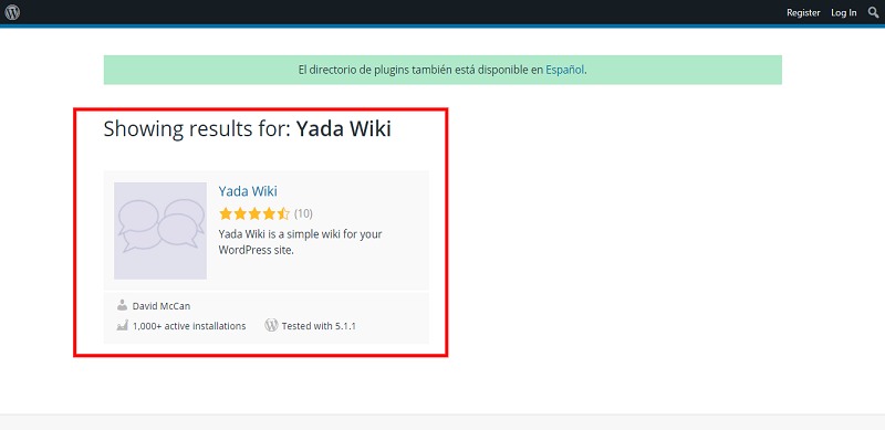 Yada Wiki Plugin