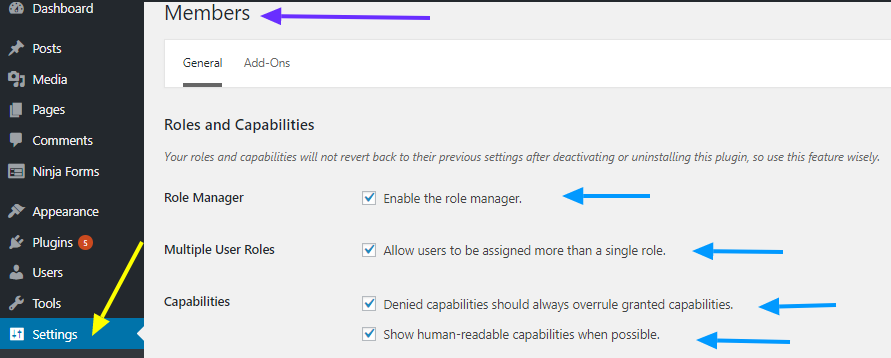 How To Setup Members Plugins