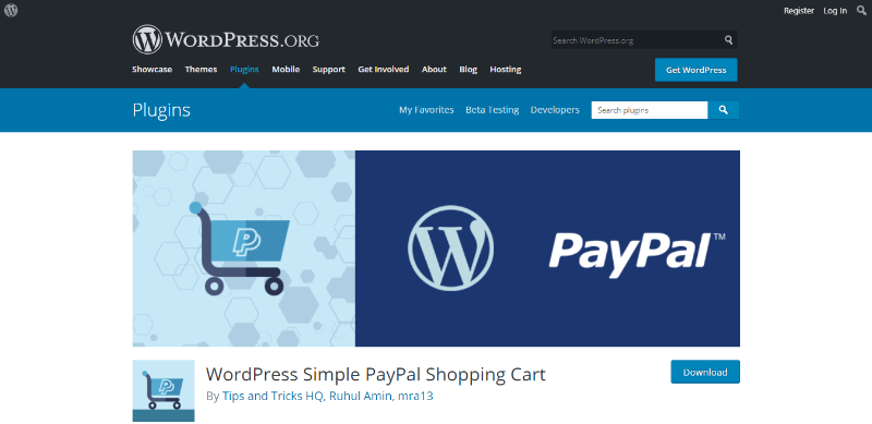 WordPress Simple PayPal Shopping Cart