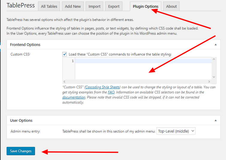 table plugin