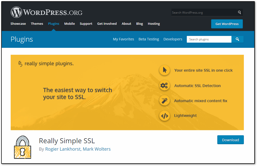 Wordpress ssl. Really simple SSL. SSL.