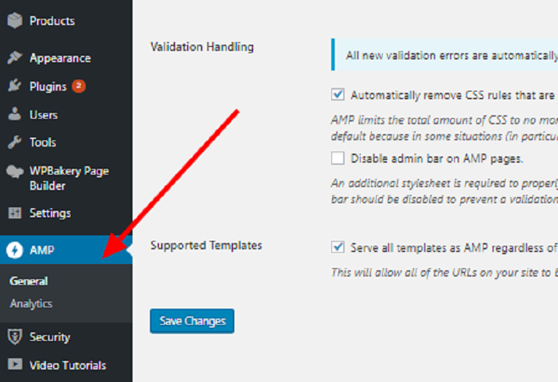 AMP Plugin Setup