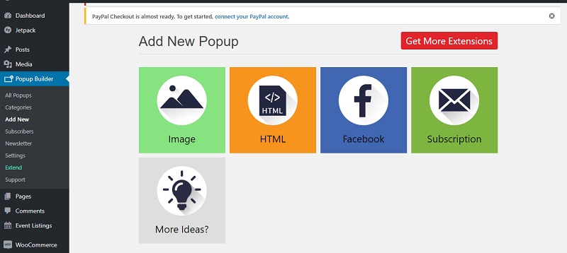 Add New Popup Popup Builder