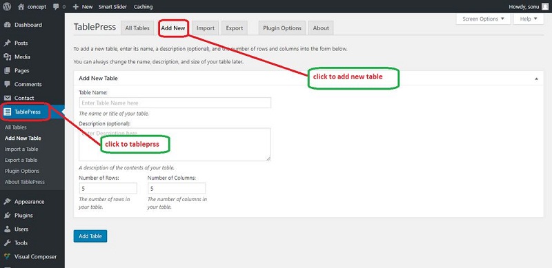 Click Add New Button Click Add New Button