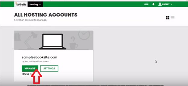 Click Manage Click Manage