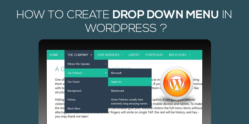How To Add Drop Down Menu in WordPress 