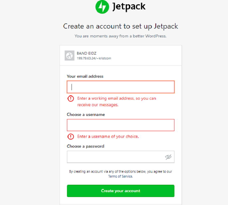 Jetpack Account