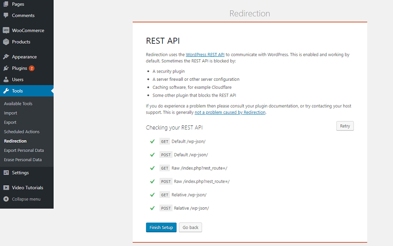 Redirection REST API