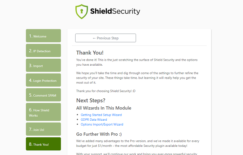 Shield Security Setup