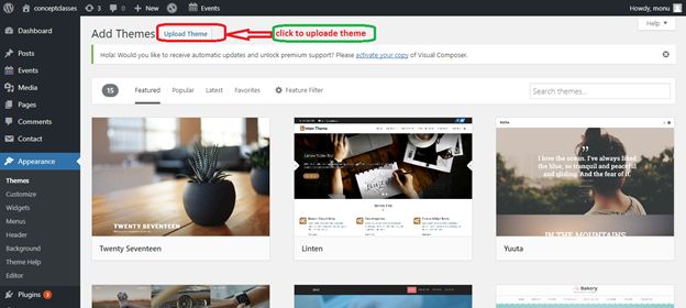 Upload Theme File Upload Theme File