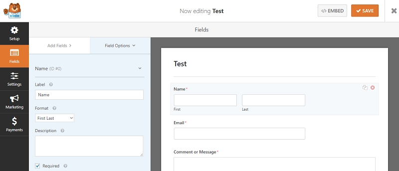 WPForms Field Options