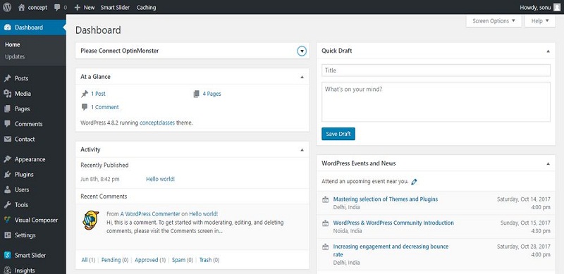 Website Dashboard Website Dashboard
