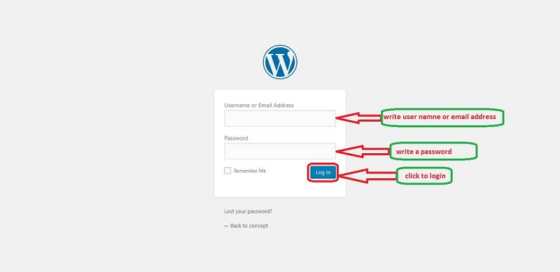 WordPress Login Page WordPress Login Page