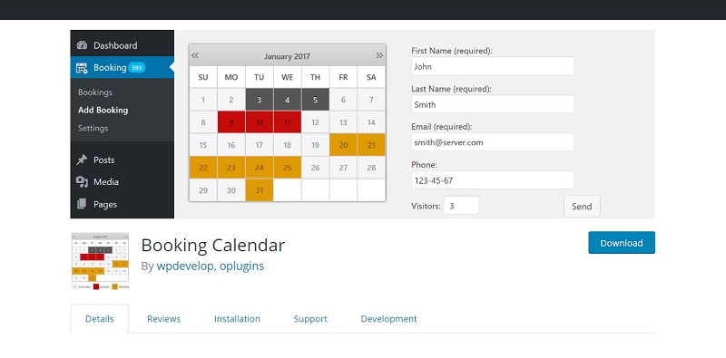 Booking Calendar Plugin