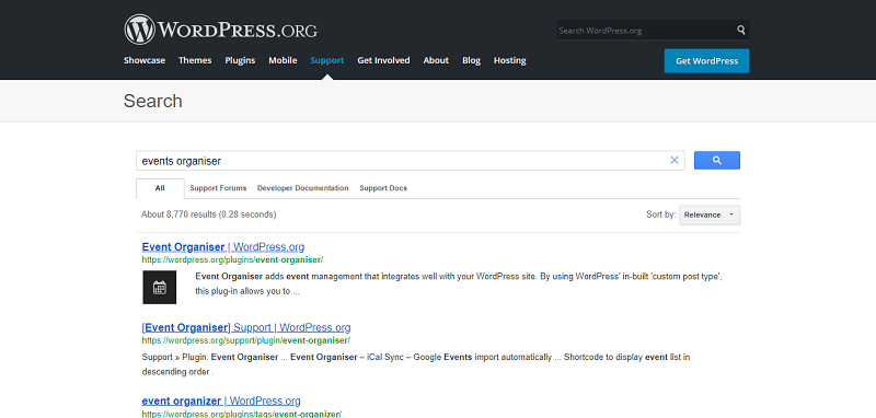 Event Organiser Plugin Search