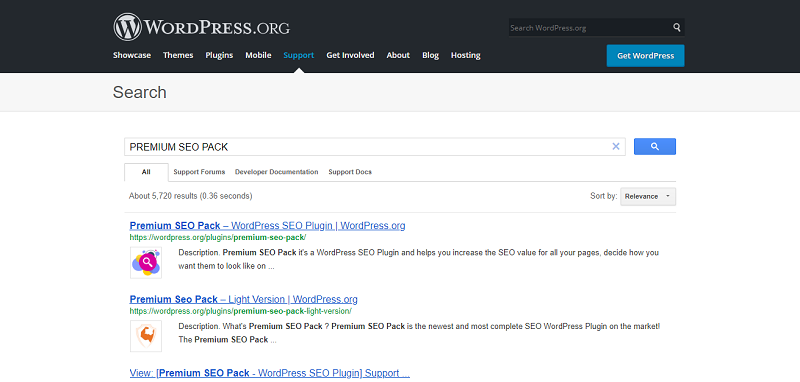 Premium SEO Pack Plugin Search