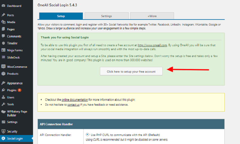 Social Login Plugin Setup