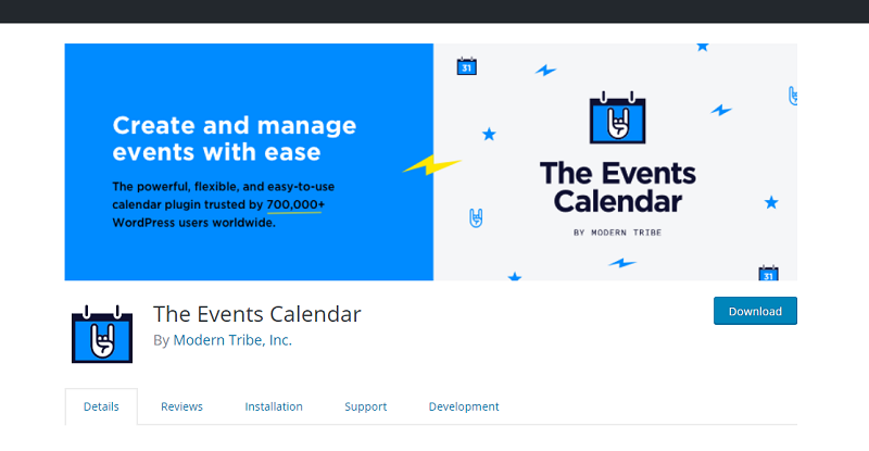 The Events Calendar Plugin