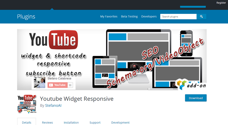 YouTube Widget Responsive Plugin