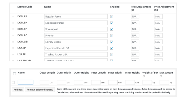 Canada Post Shipping Method Canada Post Shipping Method