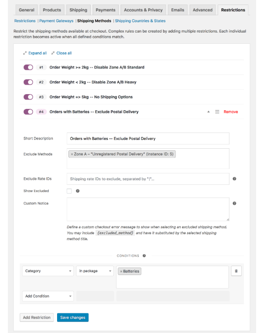 Conditional Shipping Methods Conditional Shipping Methods