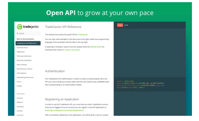 TradeGecko API