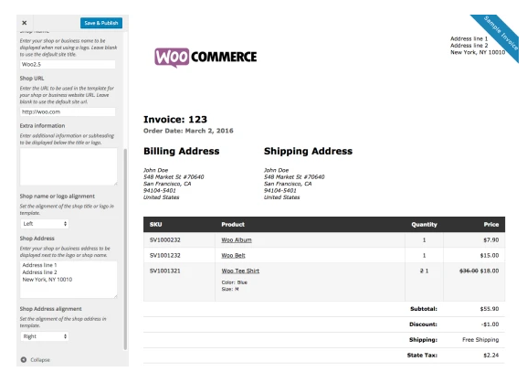 WooCommerce Print Invoices