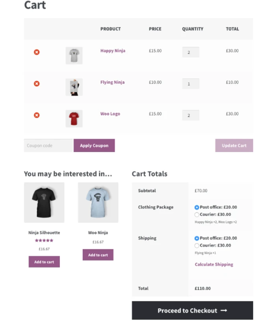 WooCommerce Shipping Packages