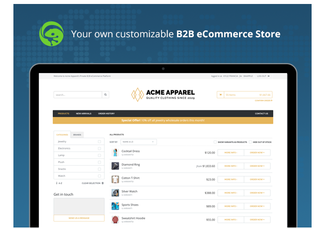 customized b2b ecommerce store