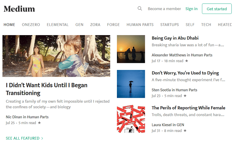 medium blogging platform Medium Blogging Platform