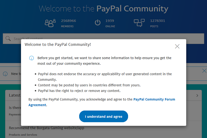 paypal disclaimer