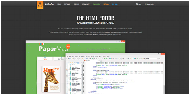 CoffeeCup HTML Editor features an aesthetically pleasing design CoffeeCup HTML Editor supports both Mac and Windows