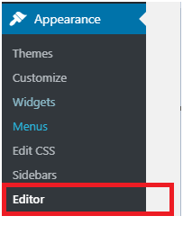 Editor Edit WordPress source code