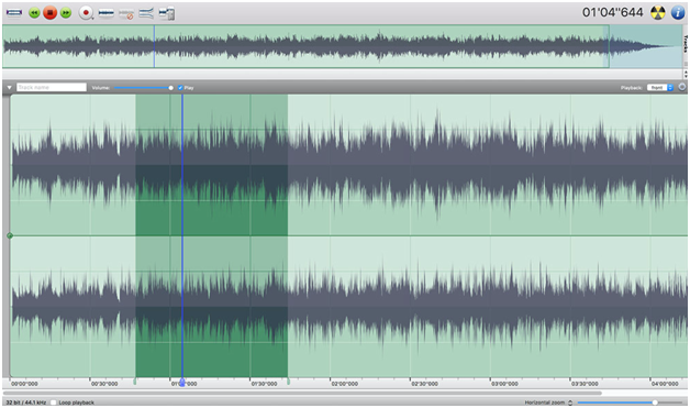 Multi track audio editor