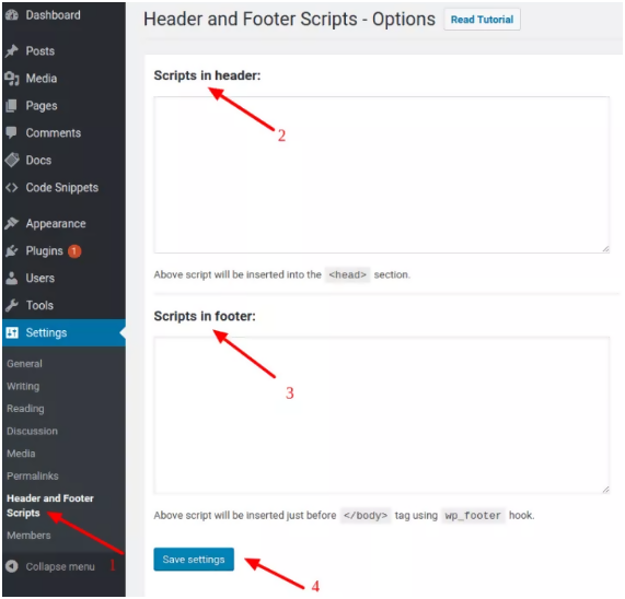 Header and footer Header and footer
