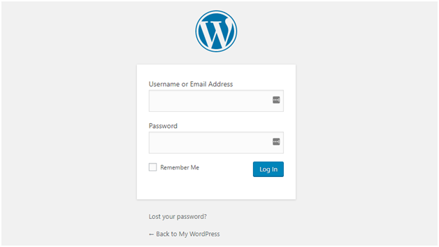Wordpress website WordPress Login URL