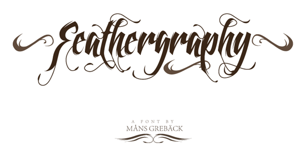 Feathergraphy font graphic