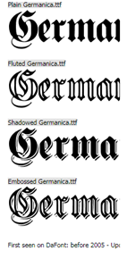 Germanica font graphic