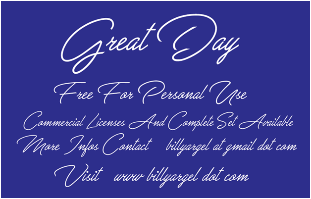 Great Day Font graphic