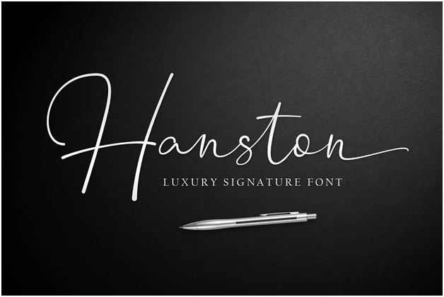 The Hanston font is made for signatures