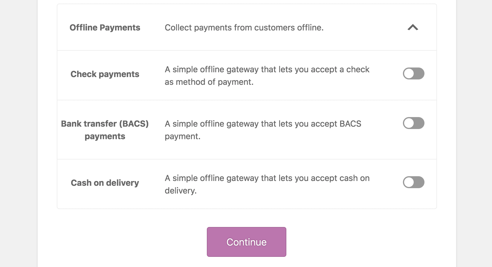 WooCommerce offline payment