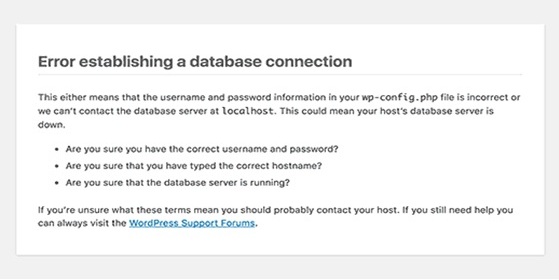 Database Connection Errors