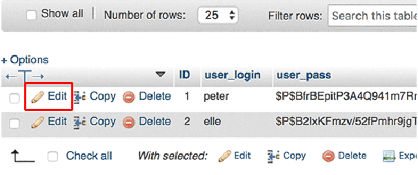 Edit Tables