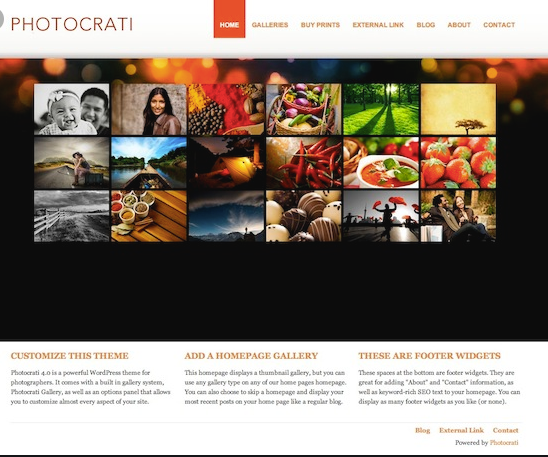 Photocrati WordPress theme Photocrati theme