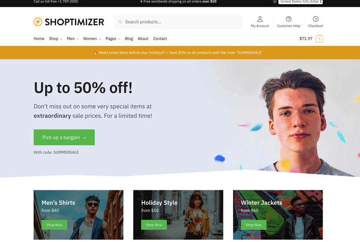 Shoptimizer wordpress theme