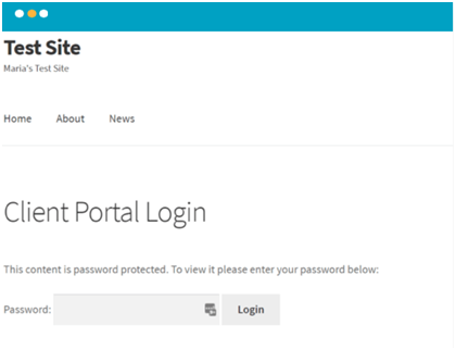 Client portal WordPress