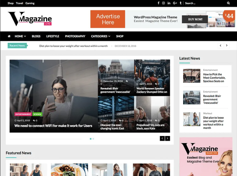 VMagazine WordPress Theme VMagazine WordPress Theme